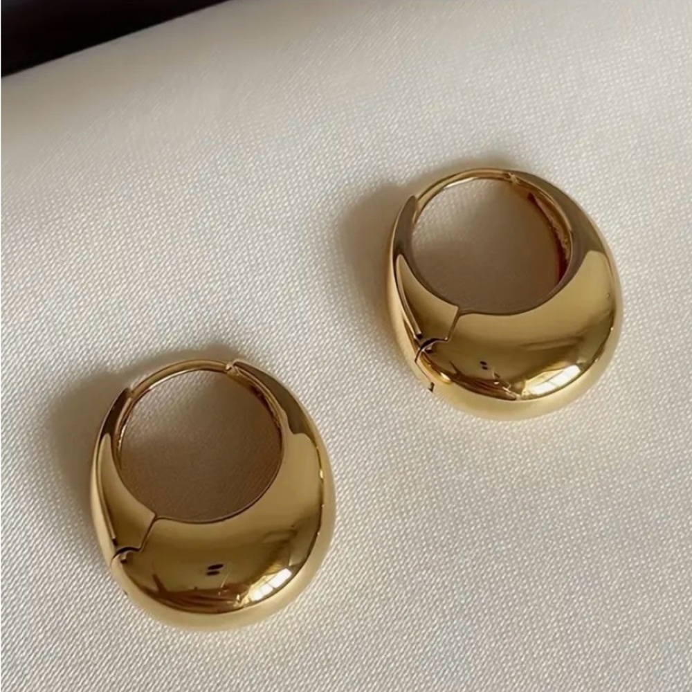 Chunky Hoop Earrings. New.